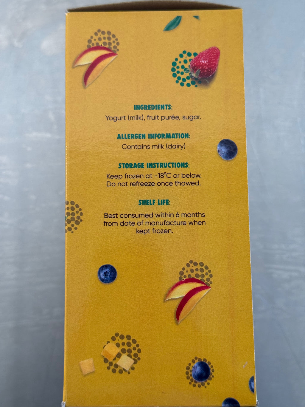6 Pack Frozen Yoghurt Pops