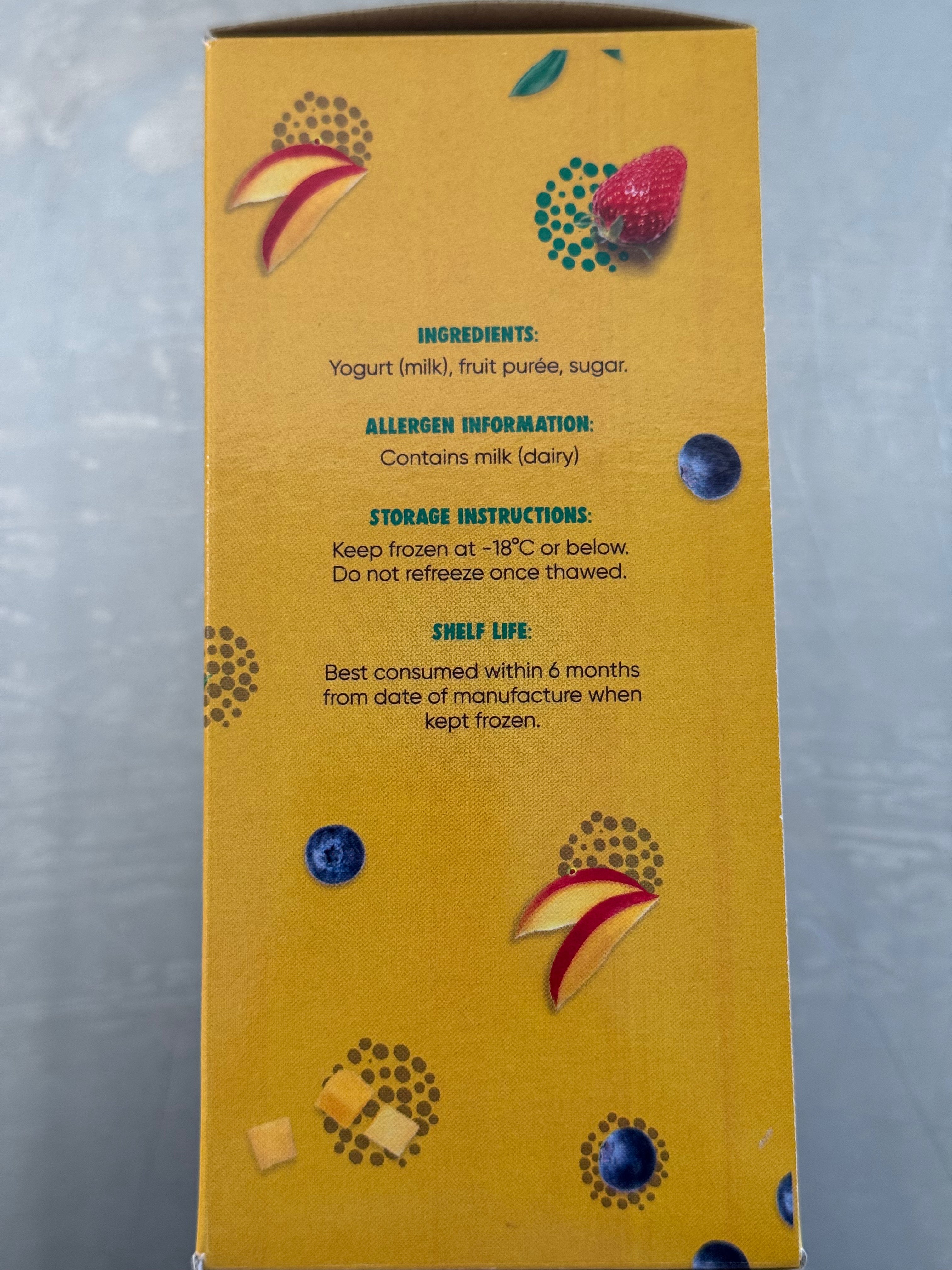 6 Pack Frozen Yoghurt Pops